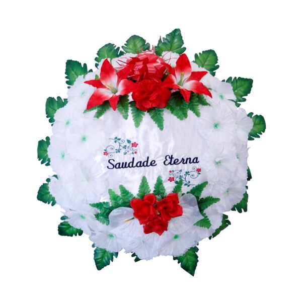 COROA REDONDA BORDADA 80cm